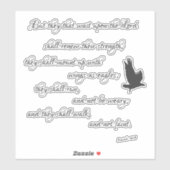 Sticker Isaiah Eagles Bible Verse (Feuille)