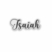 Sticker Isaiah Nom - Calligraphie manuscrite (Devant)