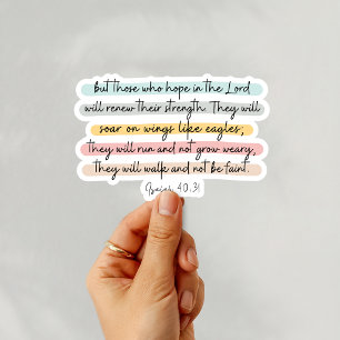 Sticker Isaïe 40:31 Verset biblique des ailes d'aigle