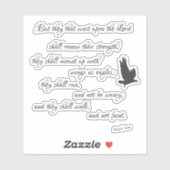 Sticker Isaïe Bible Verse Aigles (Feuille)
