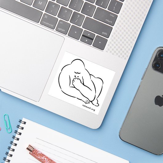 Sticker Ishmael par Daniel Quinn (Ordinateur portable avec iPhone)