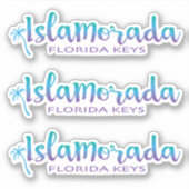 Sticker Islamorada Florida Keys feuille de trois (Devant)