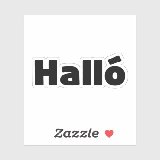 Sticker Islandais Halló { Hello ) Íslenska (Feuille)