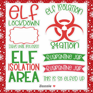 Sticker Isolement des elfes de Noël DO-IT-YOURSELF Sticke