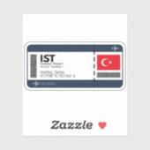 Sticker IST Istanbul Boarding Pass - billet d'aéroport (Feuille)