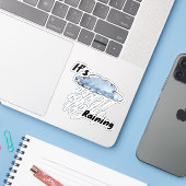 Sticker It’s Raining Cloud (Ordinateur portable avec iPhone)