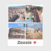 Sticker IT Vérone - Arena Interne - Castelvecchio Bridg (Feuille)