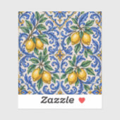 Sticker Italian Lemon Azulejo Tile (Feuille)