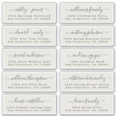 Sticker Ivory Wedding Guest Address Labels (Devant)