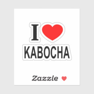 Sticker J'❤️ KABOCHA J'AIME KABOCHA JE ❤️ KABOCHA Vinyle