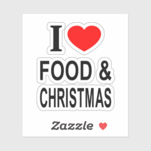 STICKER J'❤️ LA NOURRITURE & NOËL J'AIME LA NOURRITURE & N