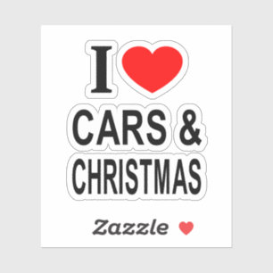 Sticker J'❤️ VOITURES & NOËL J'AIME LES VOITURES & NOËL Vi