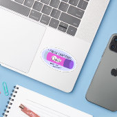 Sticker J'Acheve Les Chapitres (Ordinateur portable avec iPhone)