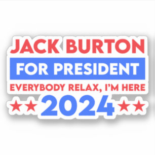 Sticker Jack Burton Pour Président 2024