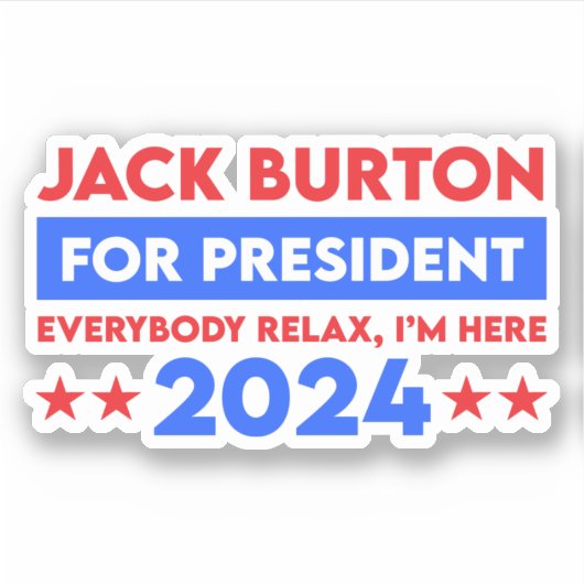 Sticker Jack Burton Pour Président 2024 (Devant)