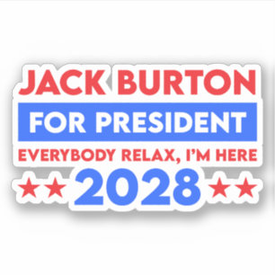 Sticker Jack Burton Pour Président 2028