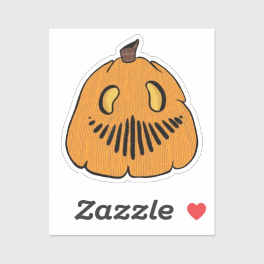 Sticker Jack o' Lantern - Joyeux Jack (Feuille)