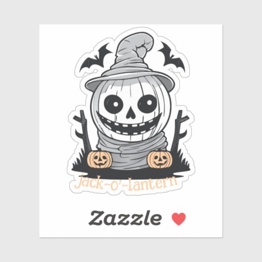 Sticker Jack-o-lanterne (Feuille)