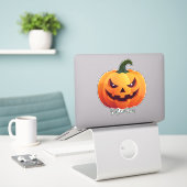 Sticker Jack-o-lanterne (Ordinateur portable sur le bureau)
