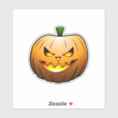 Sticker Jack O'lantern Citrouille d'Halloween (Feuille)