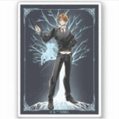 Sticker Jack Russell Terrier Patronus d'Anime Ron Weasley (Devant)