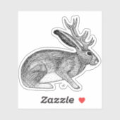 Sticker Jackalope (Feuille)