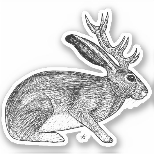 Sticker Jackalope (Devant)