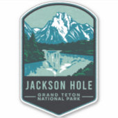 Sticker Jackson Hole Grand Teton National Park (Devant)
