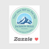 Sticker Jackson Hole Wyoming médaille de station de ski (Feuille)