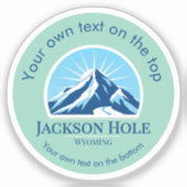 Sticker Jackson Hole Wyoming médaille de station de ski (Recto)