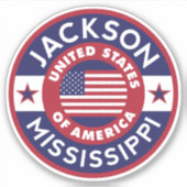 Sticker JACKSON, Mississippi (Devant)