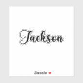 Sticker Jackson Name - Calligraphie manuscrite (Feuille)
