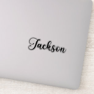 Sticker Jackson Name - Calligraphie manuscrite