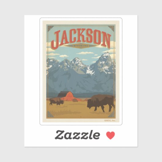 Sticker Jackson | Wyoming (Feuille)