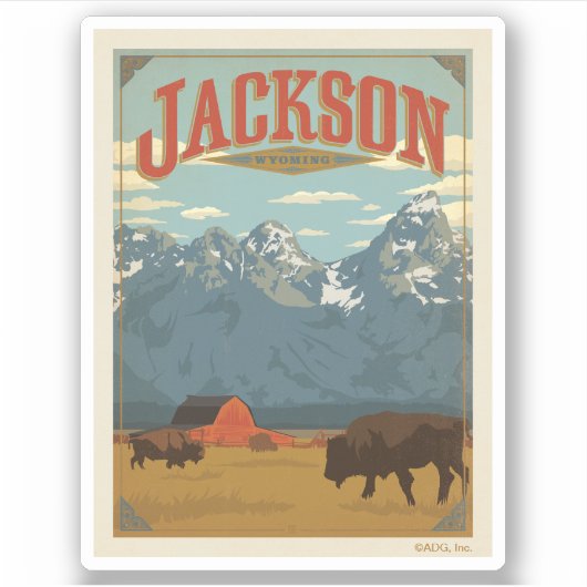 Sticker Jackson | Wyoming (Devant)