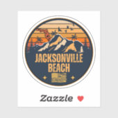 Sticker Jacksonville Beach, Floride (Feuille)