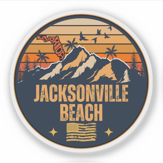 Sticker Jacksonville Beach, Floride (Devant)