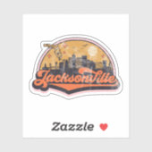 Sticker Jacksonville, Floride (Feuille)