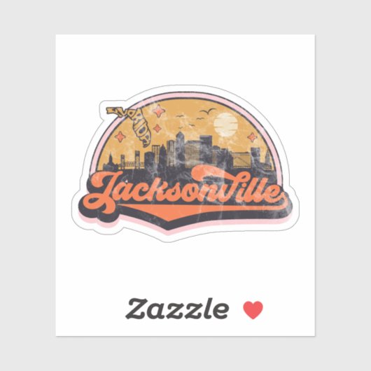 Sticker Jacksonville, Floride (Feuille)