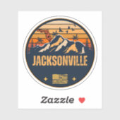 Sticker Jacksonville, Floride  (Feuille)