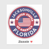 Sticker JACKSONVILLE, Floride (Feuille)