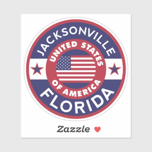 Sticker JACKSONVILLE, Floride (Feuille)