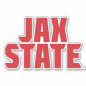 Sticker Jacksonville State University JAX STATE Bold Red (Devant)