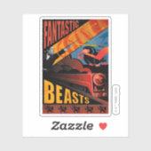 Sticker Jacob Kowalski Fantastic Beasts Poster vintage (Feuille)