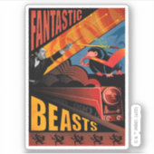 Sticker Jacob Kowalski Fantastic Beasts Poster vintage (Devant)