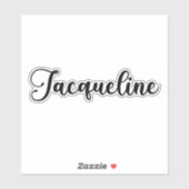 Sticker Jacqueline Nom - Calligraphie manuscrite (Feuille)