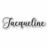 Sticker Jacqueline Nom - Calligraphie manuscrite (Devant)