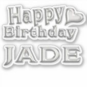 Sticker Jade Happy Birthday (Devant)