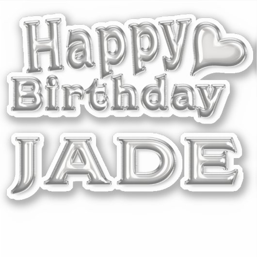 Sticker Jade Happy Birthday (Devant)