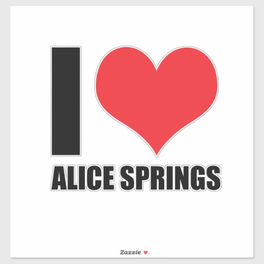 Sticker J'adore Alice Springs (Feuille)